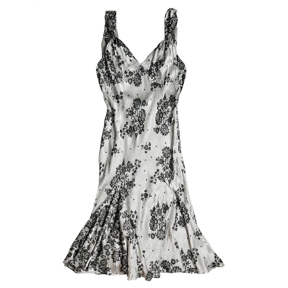 1990's John Galliano Black Bias Cut Open Back Slip Dress